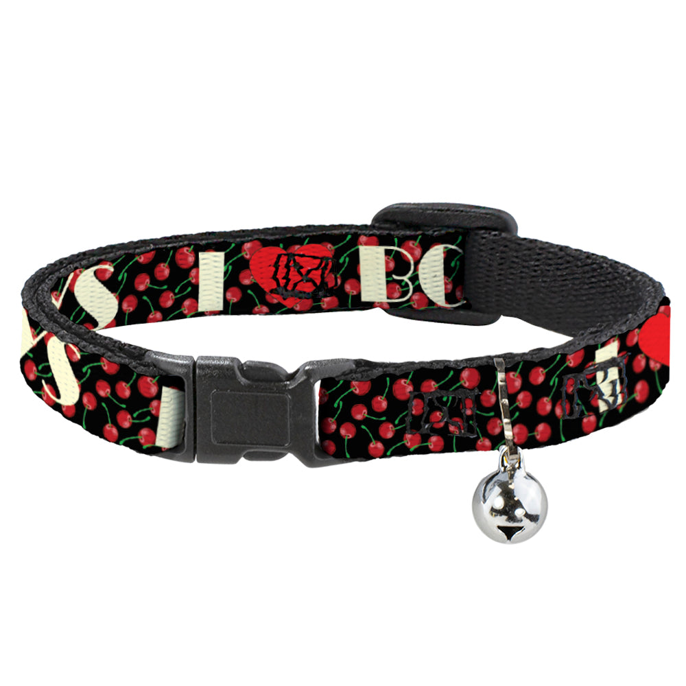 Cat Collar Breakaway - I Heart BOYS Black Cherries Breakaway Cat Collars Buckle-Down   