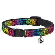 Cat Collar Breakaway - Zebra Rainbow Ombre Breakaway Cat Collars Buckle-Down   