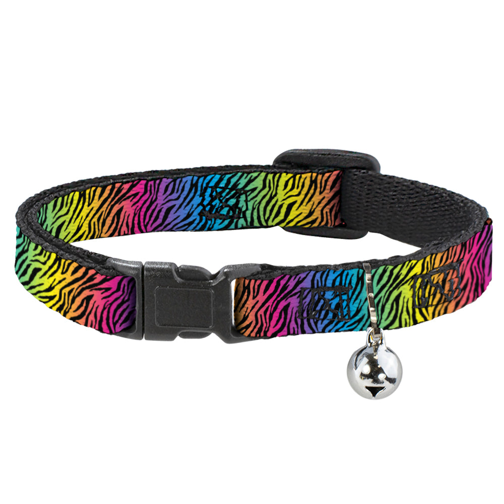 Cat Collar Breakaway - Zebra Rainbow Ombre Breakaway Cat Collars Buckle-Down   