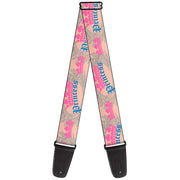 Guitar Strap - Crown Princess Oval Baby Pink Baby Blue Guitar Straps Buckle-Down   