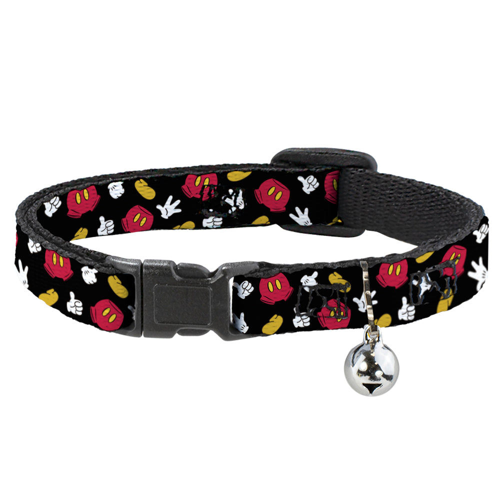 Cat Collar Breakaway - Mickey Mouse Costume Elements Scattered Black Breakaway Cat Collars Disney   