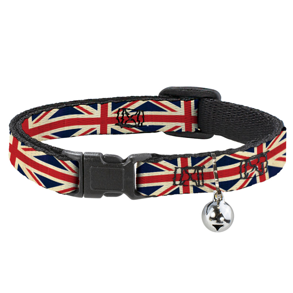 Cat Collar Breakaway - Vintage United Kingdom Flags Breakaway Cat Collars Buckle-Down   