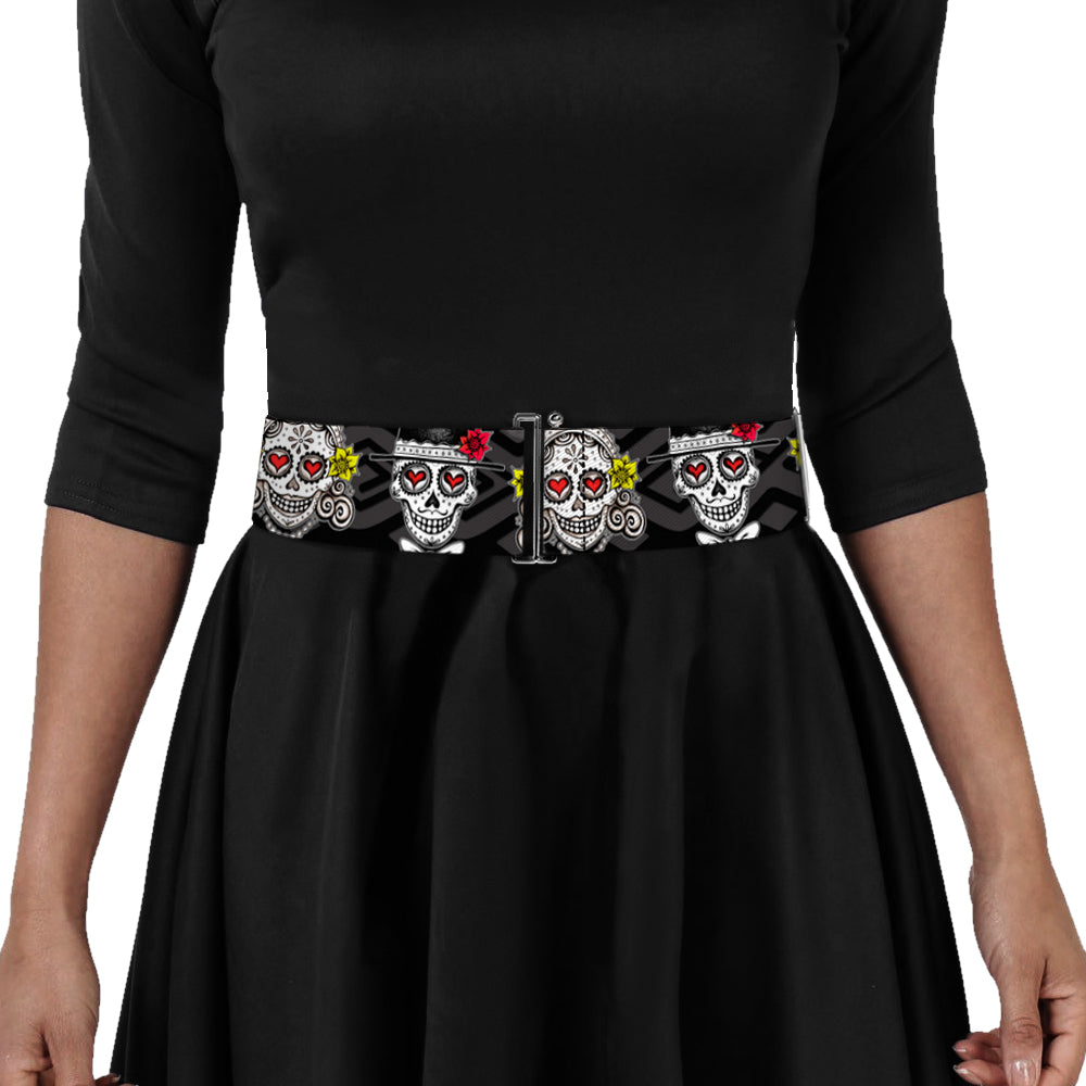 Cinch Waist Belt - Los Novios Black Gray White Multi Color Womens Cinch Waist Belts Thaneeya McArdle   