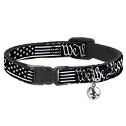 Cat Collar Breakaway - Americana Flag WE THE PEOPLE Black White Breakaway Cat Collars Buckle-Down   