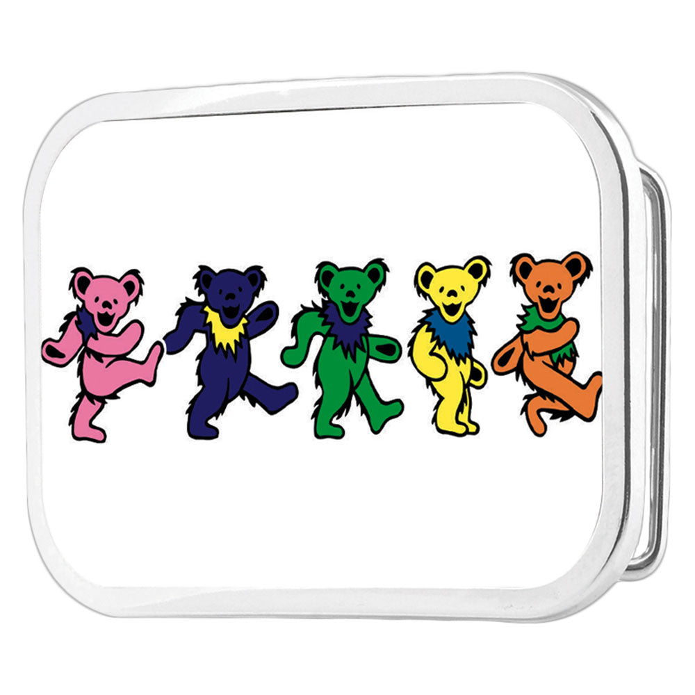 Dancing Bears FCG Black Multi Color - Chrome Rock Star Buckle Belt Buckles Grateful Dead   