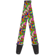 Guitar Strap - Sound Effect Checkers Multi Color Guitar Straps Buckle-Down   
