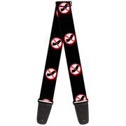 Guitar Strap - Anti-California Logo Black Red White Guitar Straps Buckle-Down   