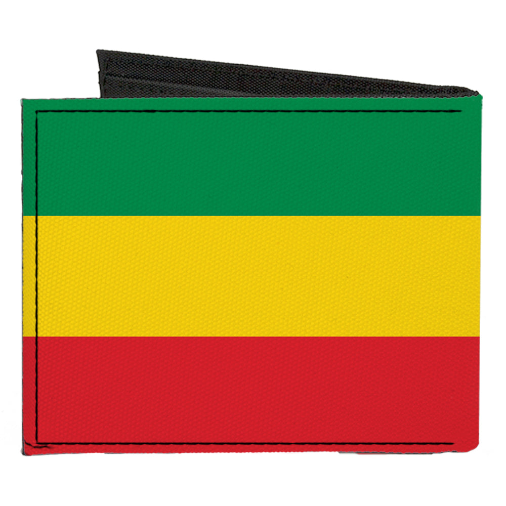 Canvas Bi-Fold Wallet - Rasta Canvas Bi-Fold Wallets Buckle-Down   