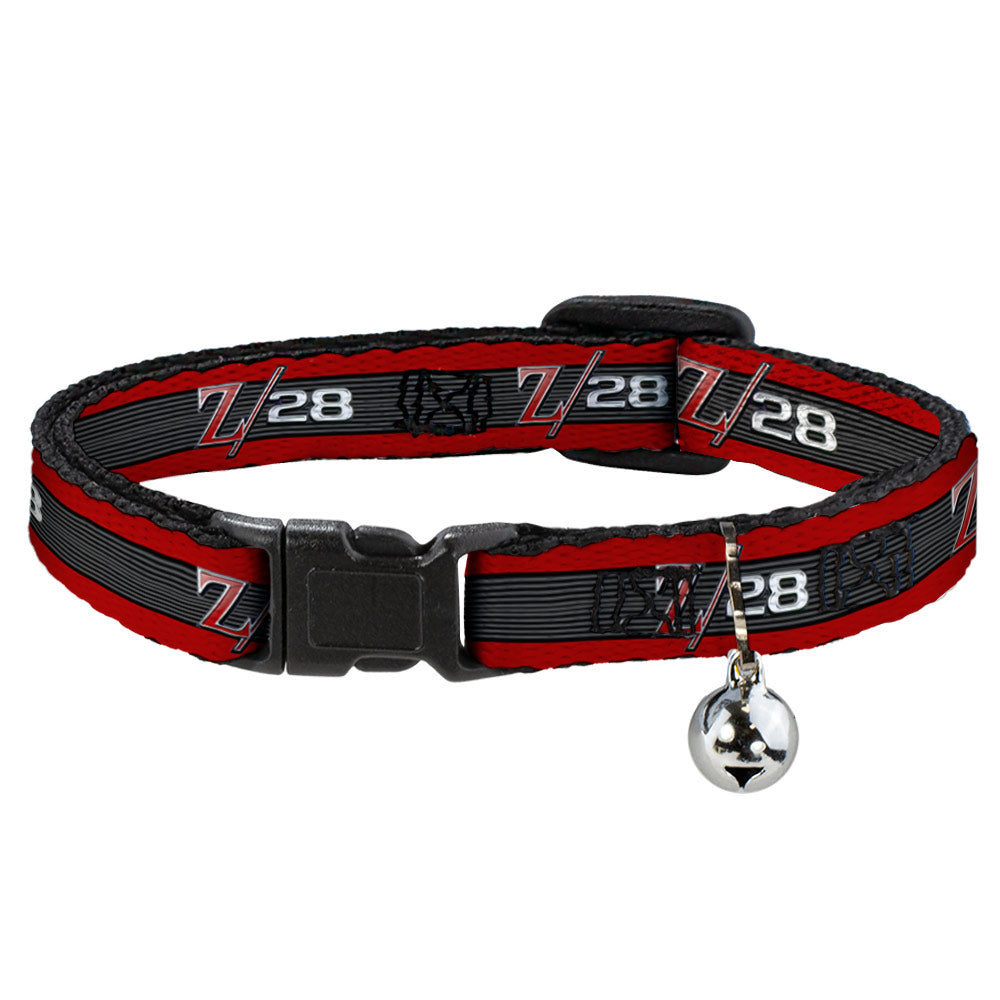 Cat Collar Breakaway - 1969 Camaro Z 28 Emblem Stripe Red Black Gray Silver Breakaway Cat Collars GM General Motors   