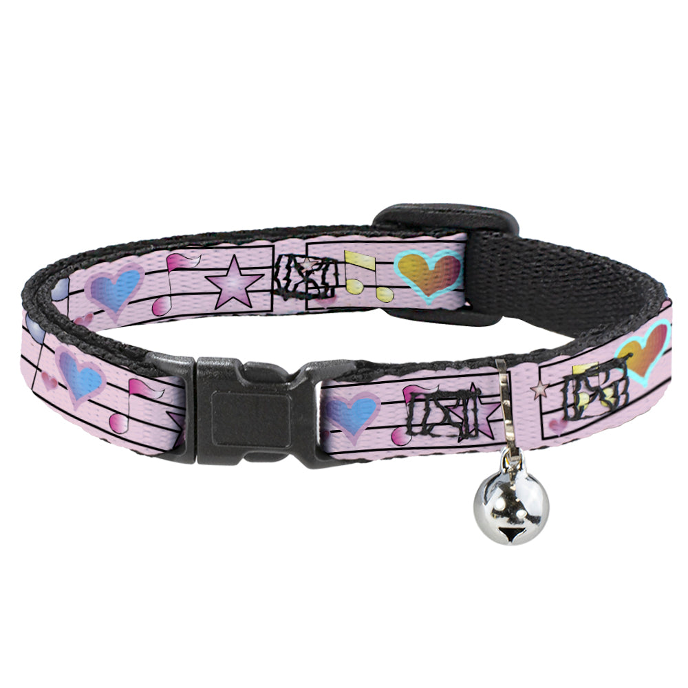 Cat Collar Breakaway - Music Notes Pink Breakaway Cat Collars Buckle-Down   