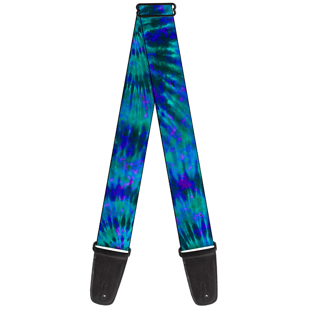 Guitar Strap - Tie Dye Green Blue Purple Guitar Straps Buckle-Down   