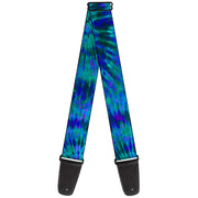 Guitar Strap - Tie Dye Green Blue Purple Guitar Straps Buckle-Down   