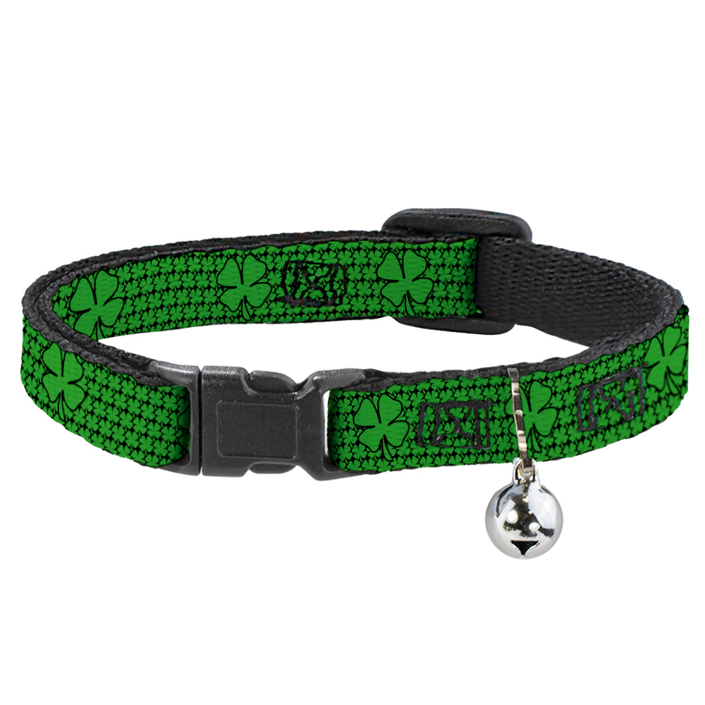 Cat Collar Breakaway - St. Pat's Clovers Green Breakaway Cat Collars Buckle-Down   