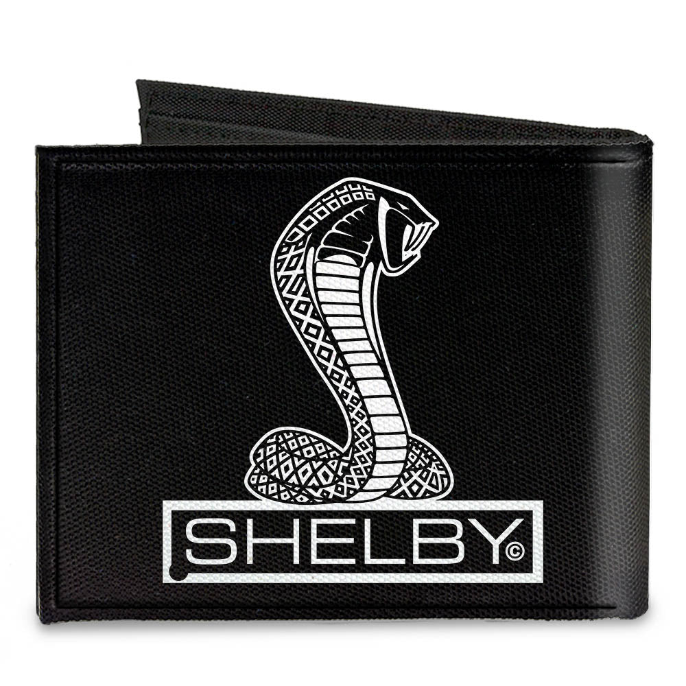 Canvas Bi-Fold Wallet - SHELBY Tiffany Box Black White Canvas Bi-Fold Wallets Shelby