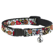 Cat Collar Breakaway - Only God Can Judge Me CLOSE-UP White Breakaway Cat Collars Buckle-Down   