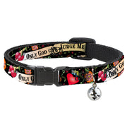 Cat Collar Breakaway - Only God Can Judge Me Black Breakaway Cat Collars Buckle-Down   
