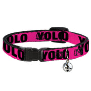 Cat Collar Breakaway - YOLO Pink Black Breakaway Cat Collars Buckle-Down   