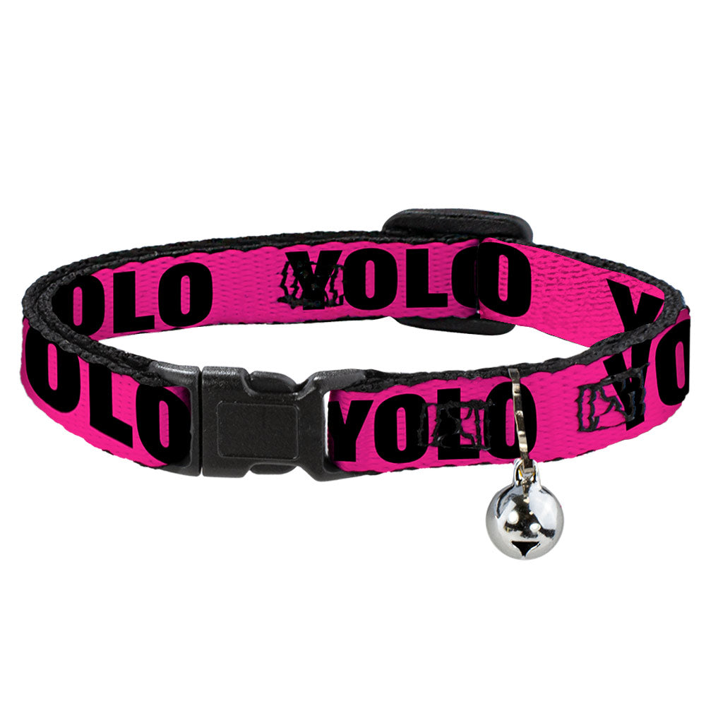 Cat Collar Breakaway - YOLO Pink Black Breakaway Cat Collars Buckle-Down   