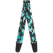 Guitar Strap - Grunge Bricks Green Guitar Straps Buckle-Down   