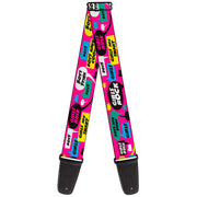 Guitar Strap - Girls Rule Bubbles Guitar Straps Buckle-Down   