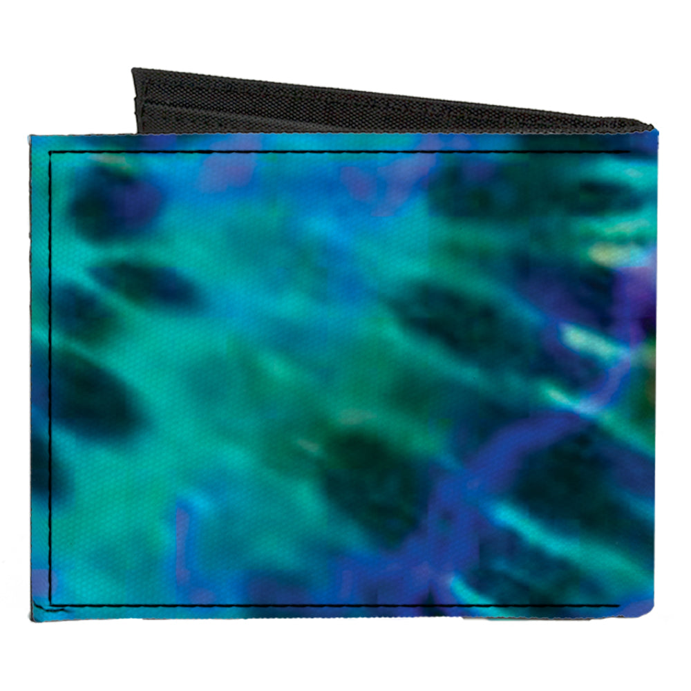 Canvas Bi-Fold Wallet - Tie Dye Green Blue Purple Canvas Bi-Fold Wallets Buckle-Down   