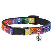 Cat Collar Breakaway with Bell - Looney Tunes 6-Character Pose Pride Blocks Multi Color Breakaway Cat Collars Looney Tunes   