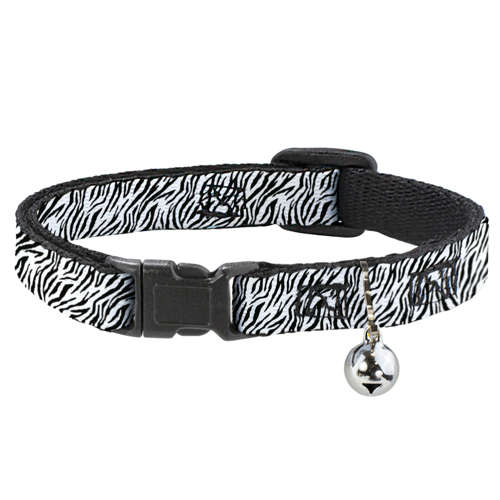 Cat Collar Breakaway - Zebra 2 White Breakaway Cat Collars Buckle-Down   