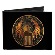 Canvas Bi-Fold Wallet - MACUSA Seal Black Golds Canvas Bi-Fold Wallets Fantastic Beasts and Where to Find Them Default Title