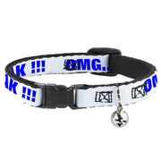 Cat Collar Breakaway - OMG GIVE ME A BREAK!!! White Royal Breakaway Cat Collars Buckle-Down   