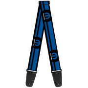 Guitar Strap - MOPAR Logo Stripe Black Blue Guitar Straps Mopar   