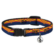 Cat Collar Breakaway - Arizona Flag Red Yellow Gold Blue Breakaway Cat Collars Buckle-Down   