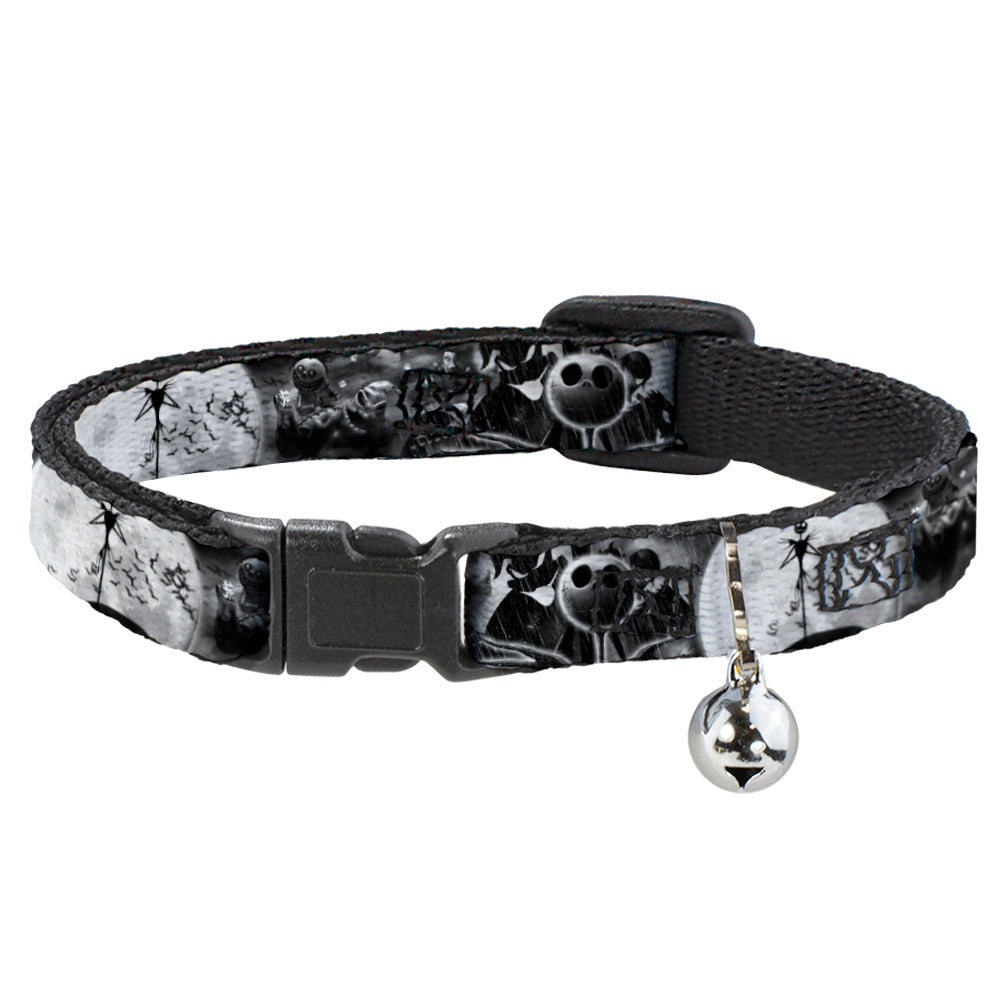 Cat Collar Breakaway - Jack & Oogie Boogie Scenes Grays Breakaway Cat Collars Disney   