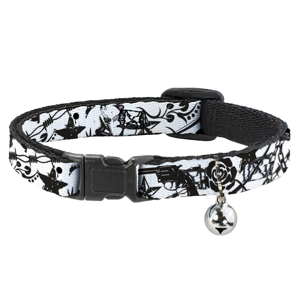 Cat Collar Breakaway - Madness White Black Breakaway Cat Collars Buckle-Down   