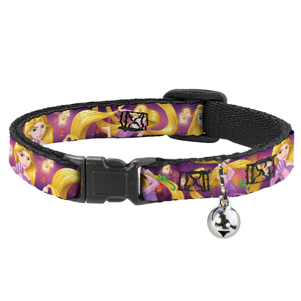 Cat Collar Breakaway - Rapunzel 4-Tangled Poses Pascal Lights Light Purples Breakaway Cat Collars Disney   
