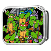 Classic TMNT Turtles Battle Pose8 Manhole Cover FCG - Chrome Rock Star Buckle Belt Buckles Teenage Mutant Ninja Turtles