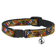 Cat Collar Breakaway - Tattoo Johnny-Hearts & Roses Breakaway Cat Collars Tattoo Johnny   