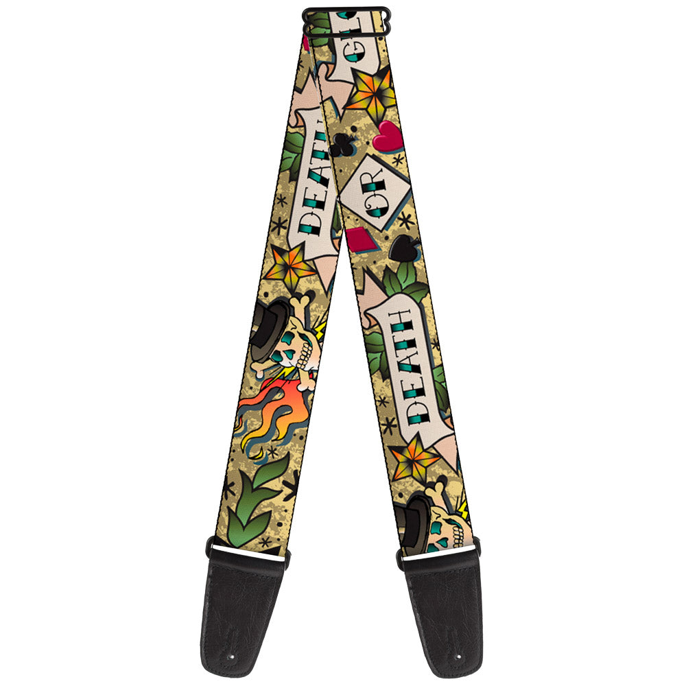 Guitar Strap - Death or Glory Tan Guitar Straps Buckle-Down   
