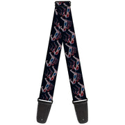 Guitar Strap - 3-D Glasses Black Guitar Straps Buckle-Down   