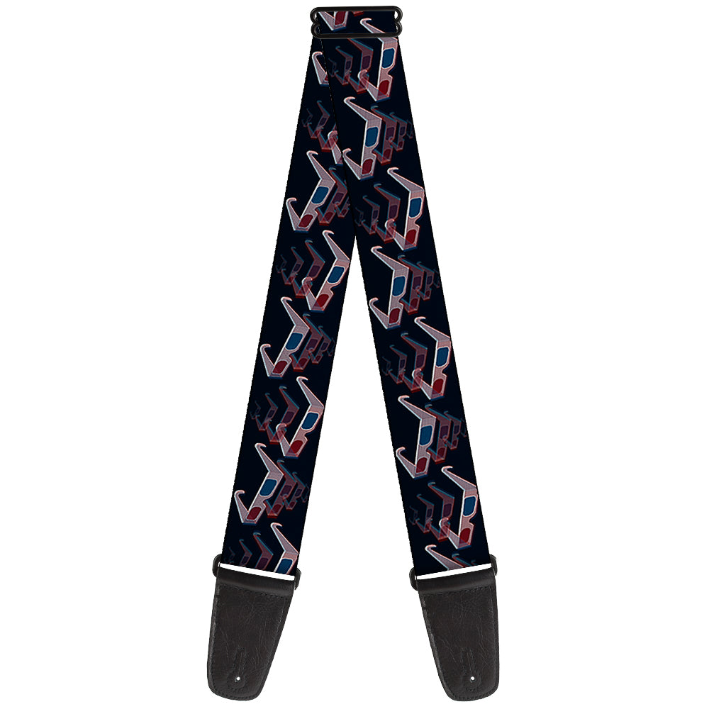 Guitar Strap - 3-D Glasses Black Guitar Straps Buckle-Down   