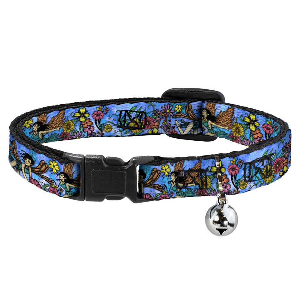 Cat Collar Breakaway - Tattoo Johnny-Flower Fairy Breakaway Cat Collars Tattoo Johnny   