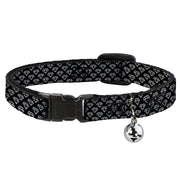 Cat Collar Breakaway - Diamonds Diagonal2 Lines Black White Breakaway Cat Collars Buckle-Down   