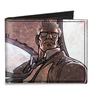 Canvas Bi-Fold Wallet - Commissioner James Gordon CLOSE-UP Lights Pose Grays Canvas Bi-Fold Wallets DC Comics   