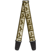 Guitar Strap - Bucking Donkey Vintage Film Strip Guitar Straps Buckle-Down   