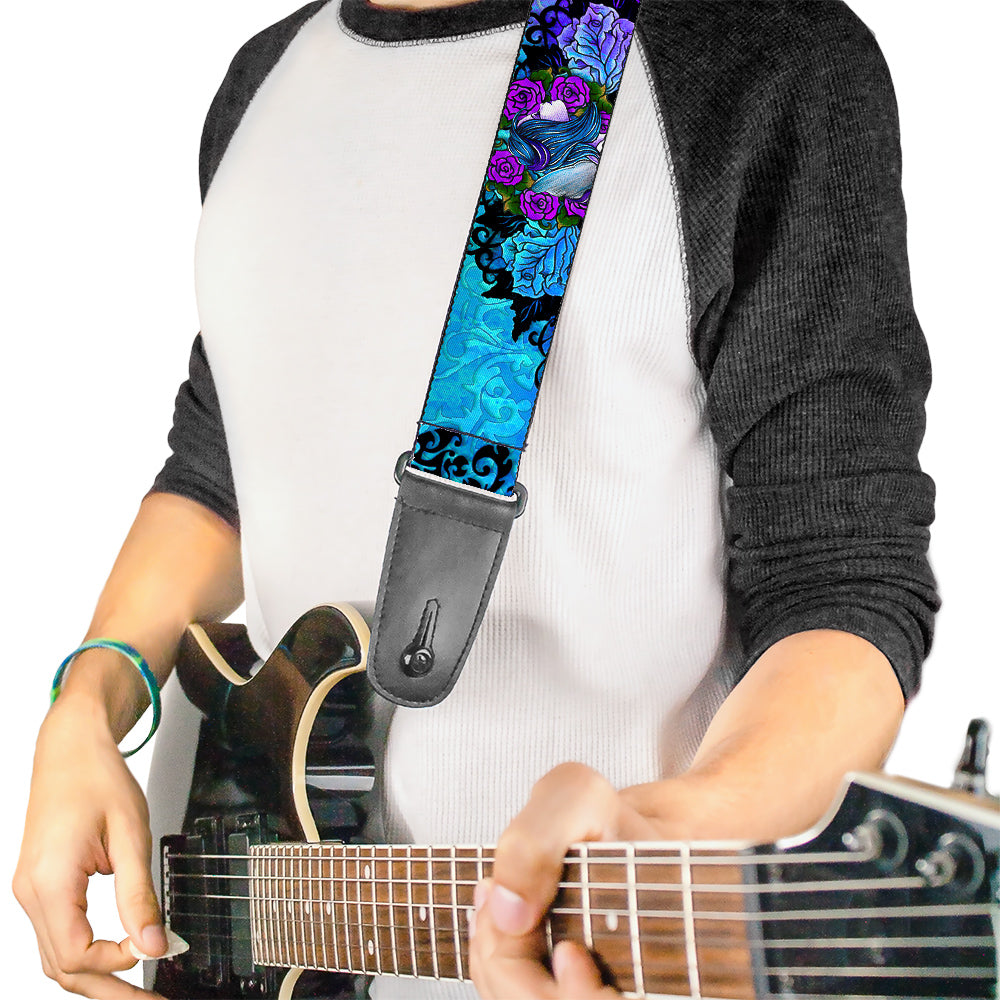 Guitar Strap - Tattoo Johnny-Fairy Blue Hair Guitar Straps Tattoo Johnny