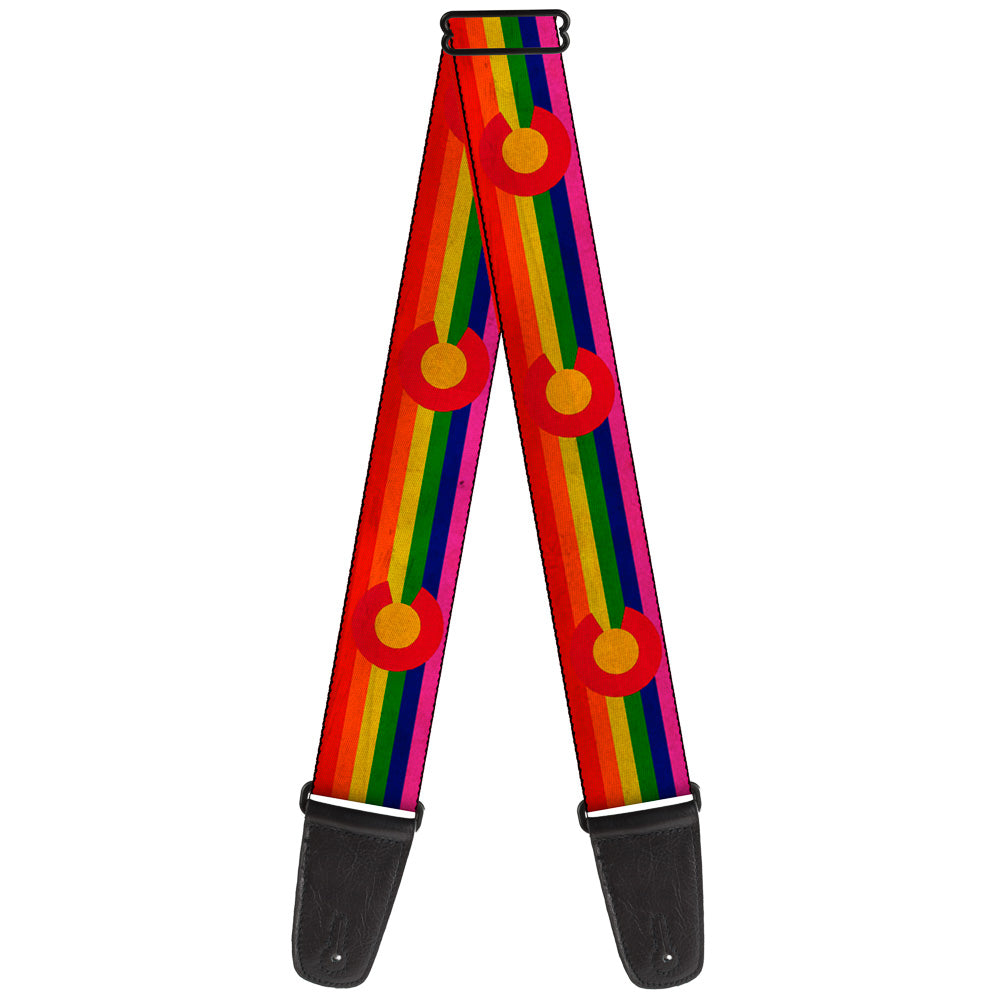 Guitar Strap - Colorado Flags2 Pride Vintage Guitar Straps Buckle-Down   