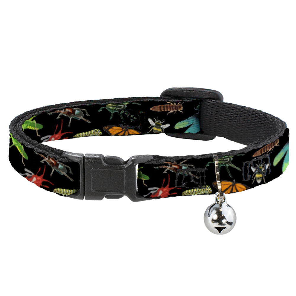Cat Collar Breakaway - Insects Scattered C U Black Breakaway Cat Collars Buckle-Down   