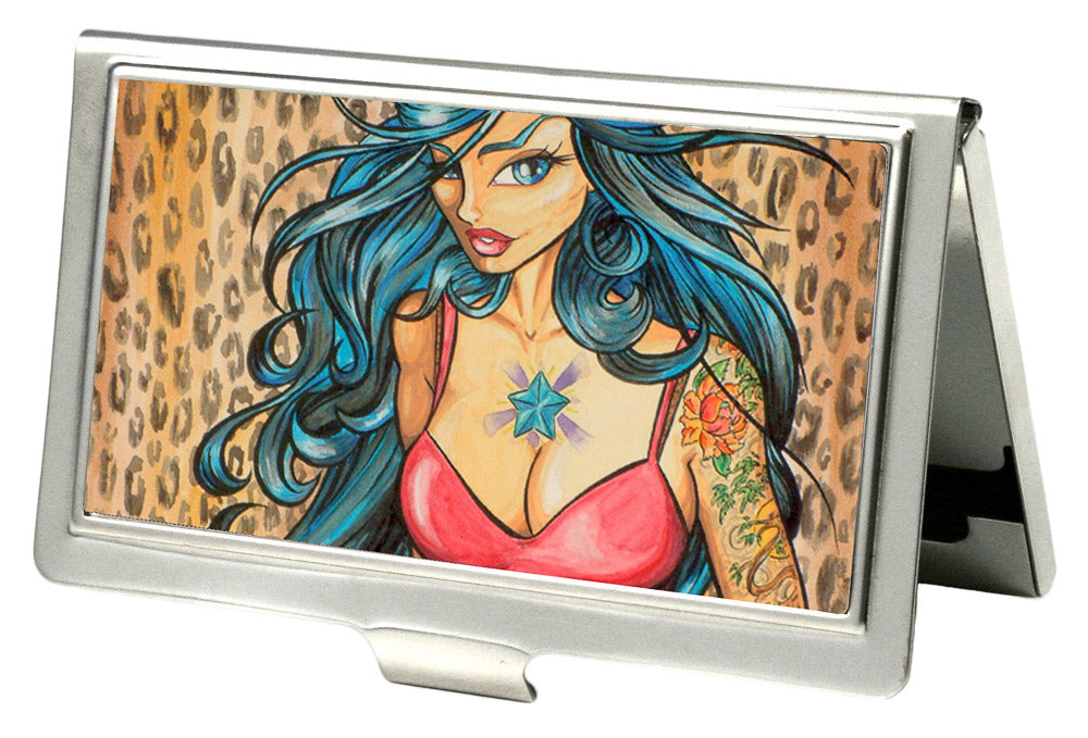 Business Card Holder - SMALL - Leah FCG Business Card Holders Sexy Ink Girls   