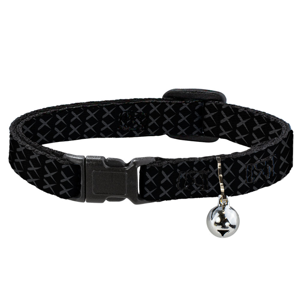Cat Collar Breakaway - Tread Plate Black Gray Breakaway Cat Collars Buckle-Down   