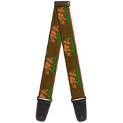 Guitar Strap - California Flag Weathered Browns Guitar Straps Buckle-Down   