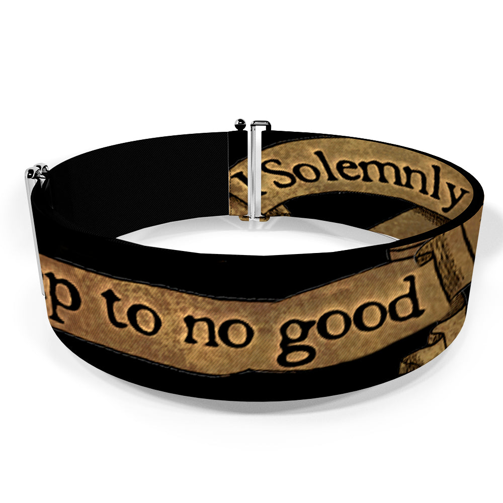 Cinch Waist Belt - Harry Potter I SOLEMNLY SWEAR I AM UP TO NO GOOD Banner Black Tan Womens Cinch Waist Belts Harry Potter